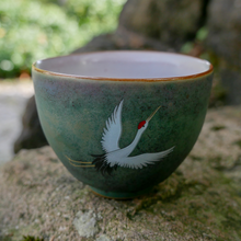 Load image into Gallery viewer, Crane Motif Teacup
