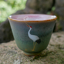 Load image into Gallery viewer, Crane Motif Teacup