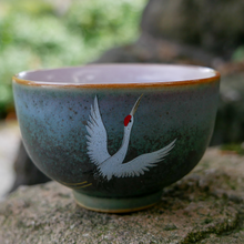 Load image into Gallery viewer, Crane Motif Teacup