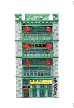 Load image into Gallery viewer, "Vanishing Chinatown" Greeting Card - Watercolor Series by Donna Seto