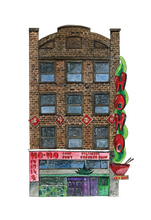 Load image into Gallery viewer, "Vanishing Chinatown" Greeting Card - Watercolor Series by Donna Seto