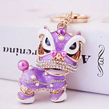 Load image into Gallery viewer, Fancy Alloy Lion Dance Keychain, Purse Charm
