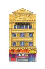 Load image into Gallery viewer, "Vanishing Chinatown" Greeting Card - Watercolor Series by Donna Seto