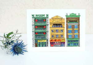 "Vanishing Chinatown" by Donna Seto -  Matted 5 x 7 Print