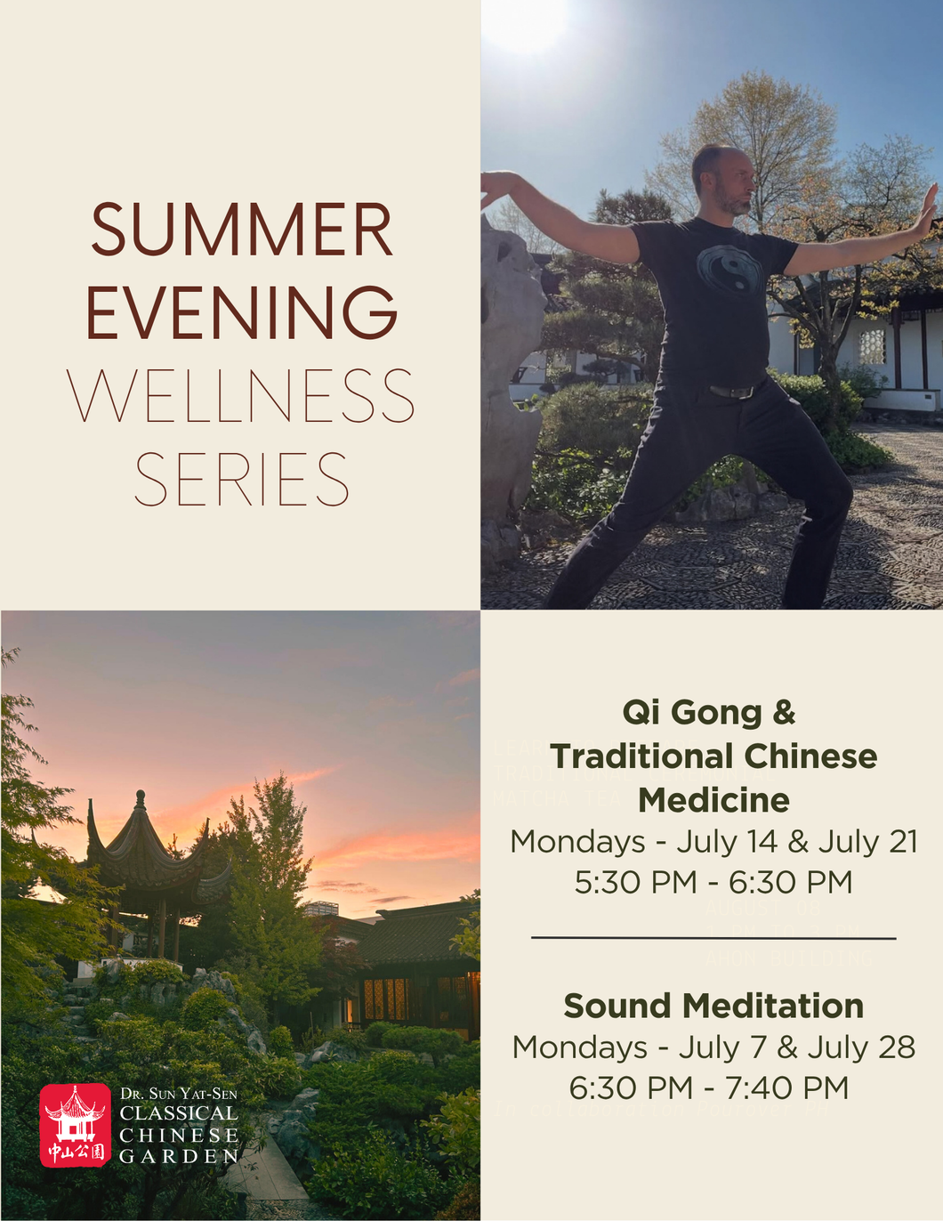 Introduction to Qi Gong & Traditional Chinese Medicine - Summer Evening Wellness Series