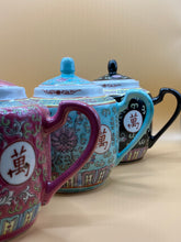 Load image into Gallery viewer, Vintage Enamel &quot;Longevity&quot; Tea Pot
