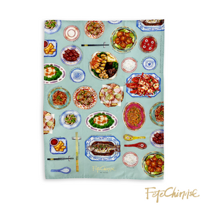 Fête Chinoise “Feast” Tea Towel