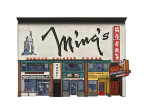 Ming's Chinese Restaurant Print, by Artbedo