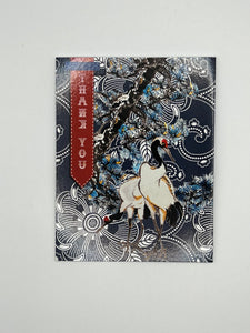 Chinoiserie White Crane Thank you Cards - 5 pk