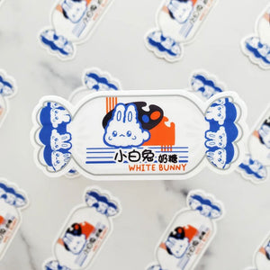 Muijistudio - White Bunny Sticker